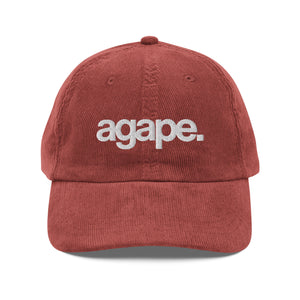 agape. Vintage corduroy cap