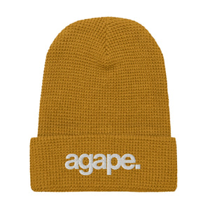 agape. Embroideredd Waffle beanie