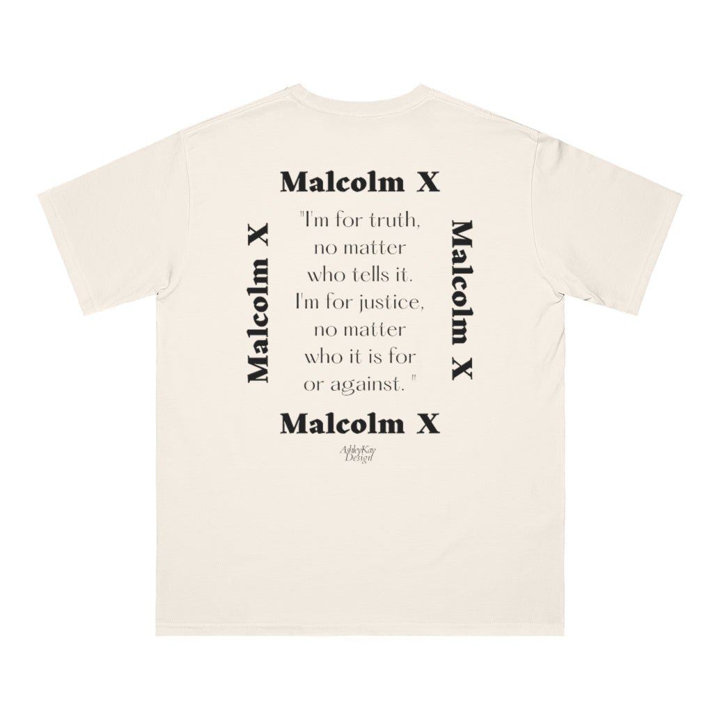 Malcolm X  T-Shirt in Vintage Cream