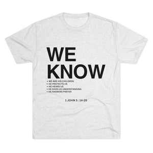"WE KNOW "  1 JOHN 5: 14-20 (Premium)