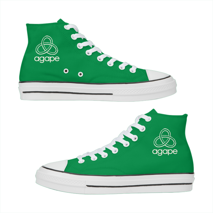 Agape High Top Canvas Sneakers (Blessed Green)