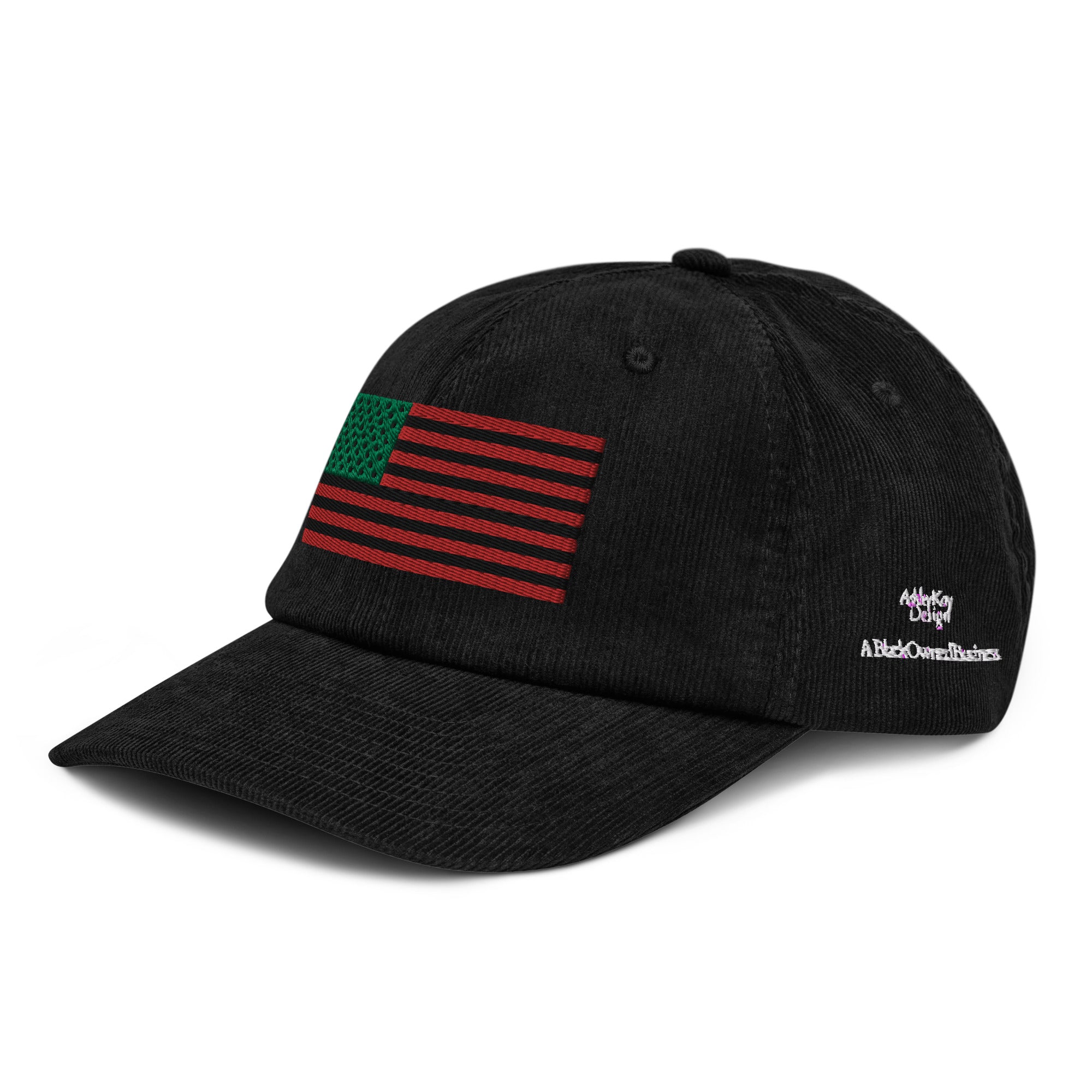 Black American Flag Corduroy Hat