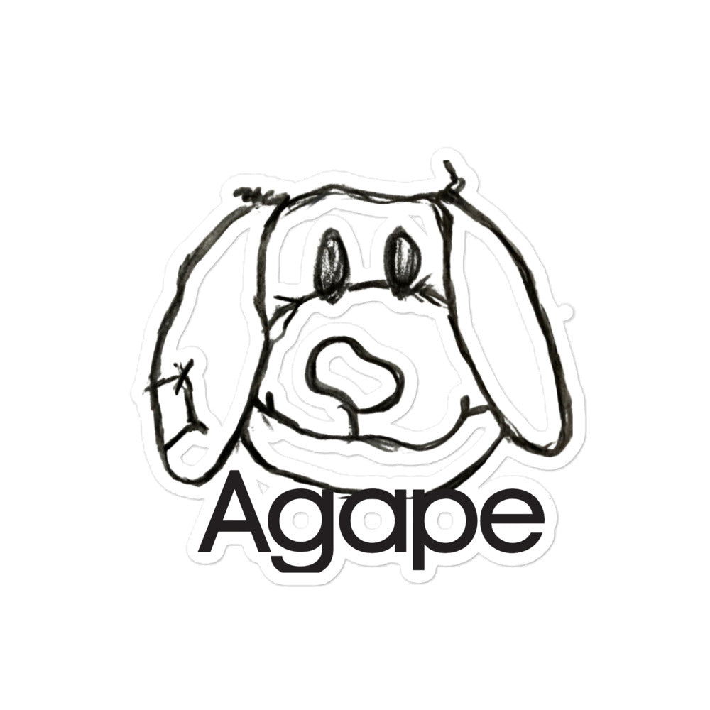 Agape Puppy Sticker