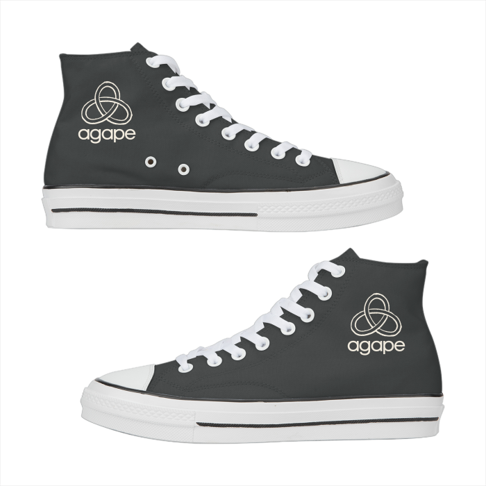 Agape High Top Canvas Sneakers (Space Gray)