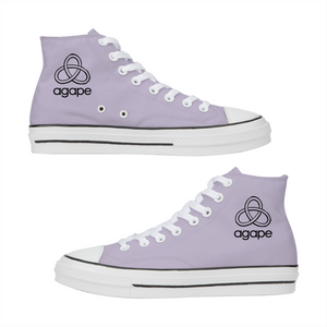 Agape High Top Canvas Sneakers (Orchid)