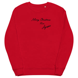 Agape Embroidered Christmas Letter Sweatshirt